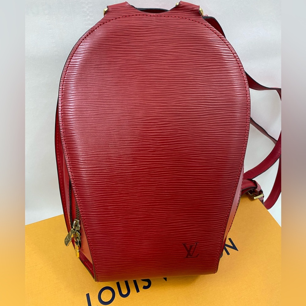 Louis Vuitton Red Epi Leather Mabillon Backpack - Picture 4 of 15